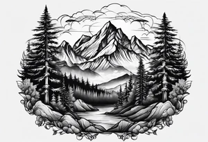 Mountians tattoo idea
