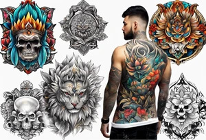 Full back tattoo body tattoo idea