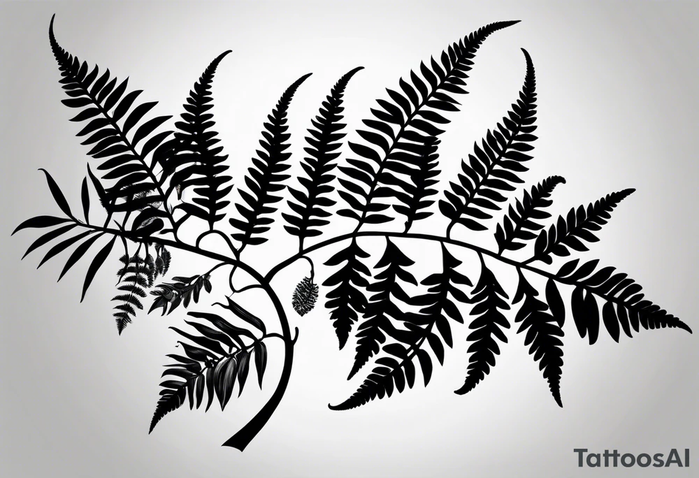 Fern leaf tattoo idea