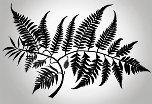 Fern leaf tattoo idea