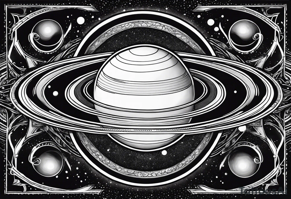 Saturn and infinity Symbol tattoo idea