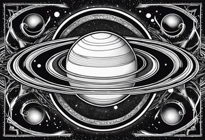 Saturn and infinity Symbol tattoo idea
