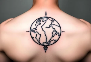 globe with Lilly’s World 16.05.23 tattoo idea