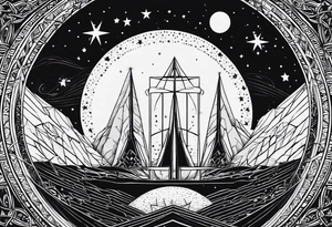 A certain kind of darkness is needed to see the stars, text, circle tattoo idea