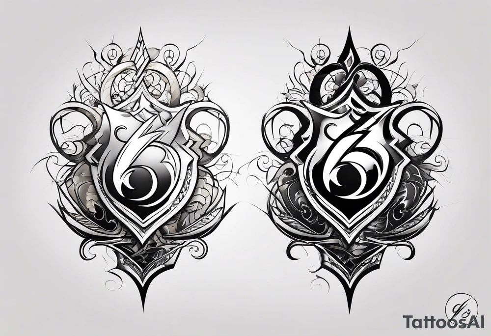 Lightning symbol. Made out of the name “5y8o” tattoo idea