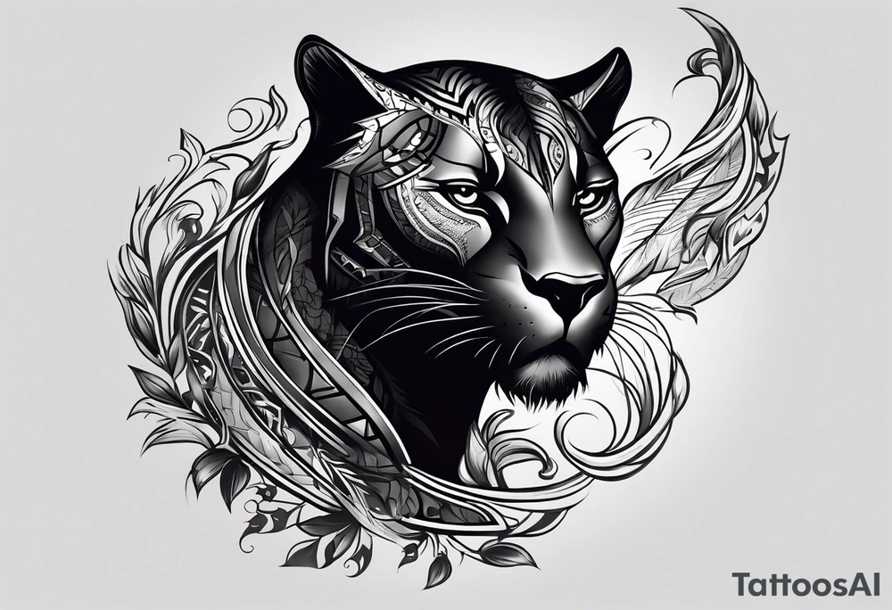 Black Panther hunting tattoo idea