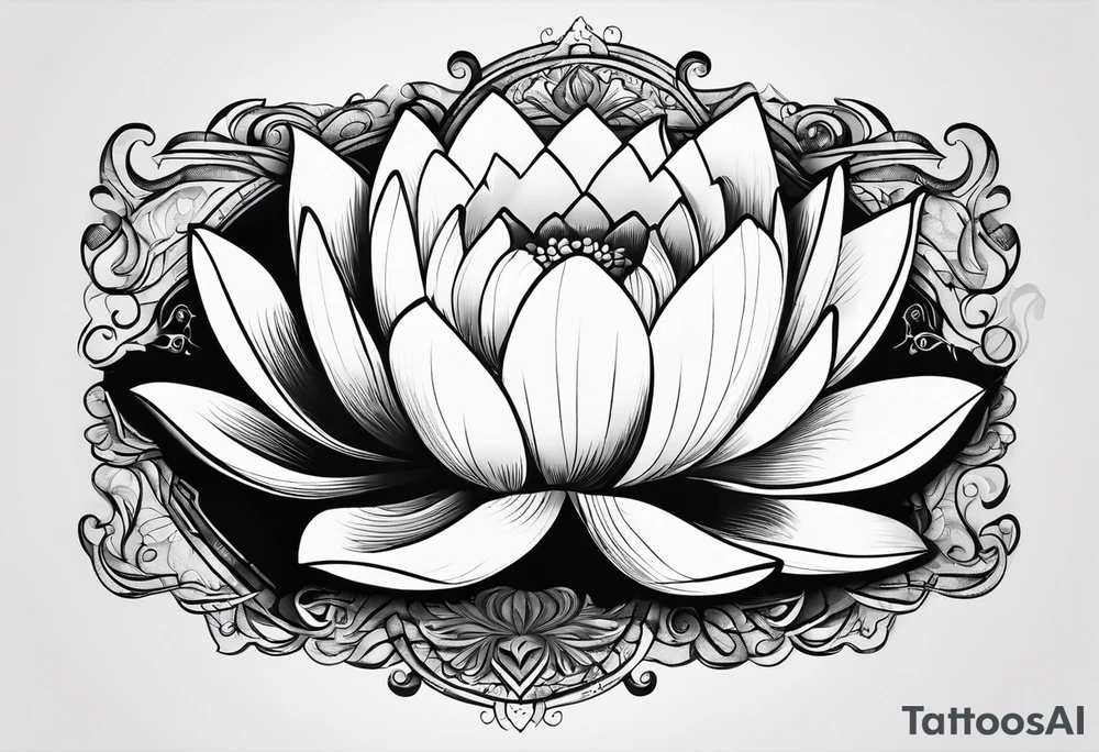 lotus flower with "para siempre" in writing tattoo idea lotus flower with "para siempre" in writing tattoo idea