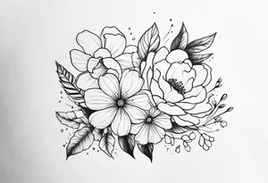 Delicate flowers that symbolise strength, growth and healing tattoo idea