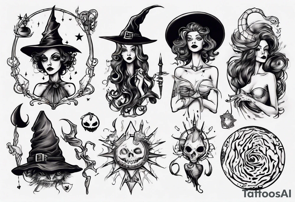 witch tattoo idea