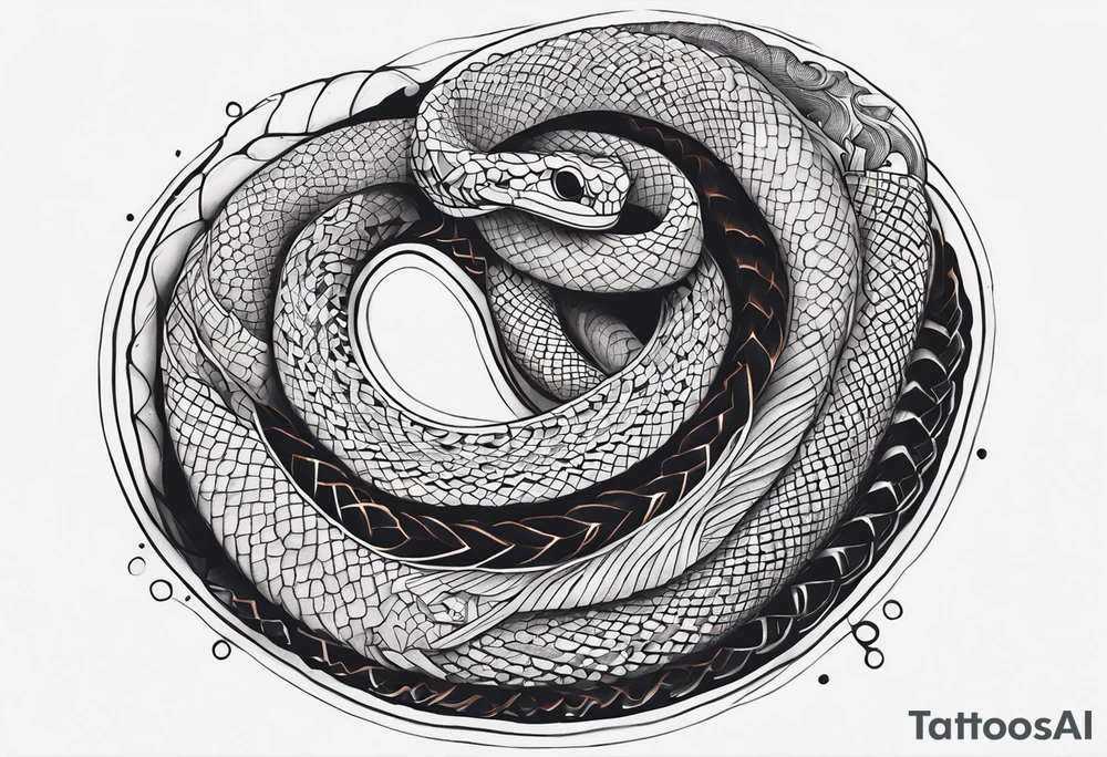 Black snake tattoo idea