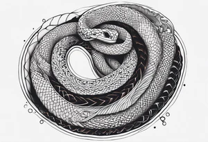 Black snake tattoo idea