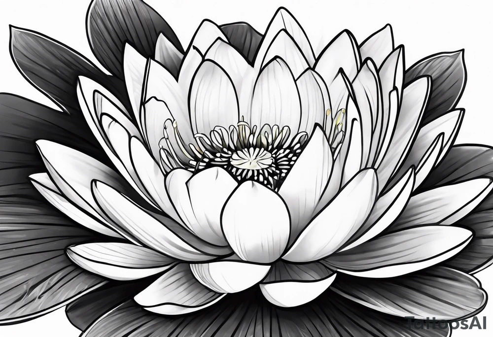 Water lily bouquet tattoo idea