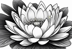 Water lily bouquet tattoo idea