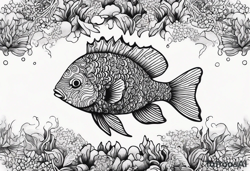 coral reef tattoo idea