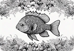 coral reef tattoo idea