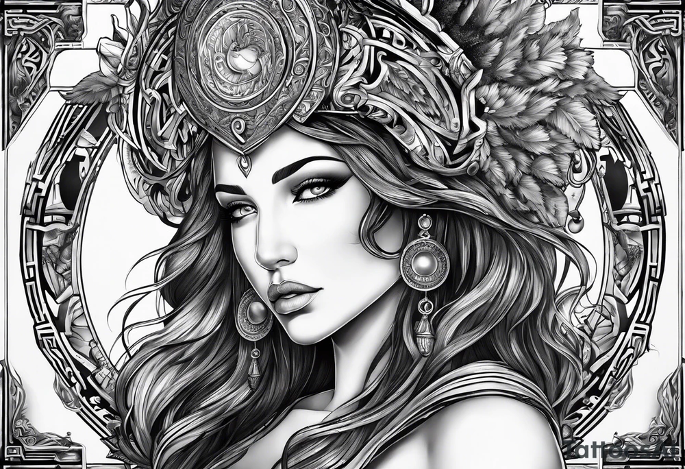 gift of life,  greek god woman tattoo idea