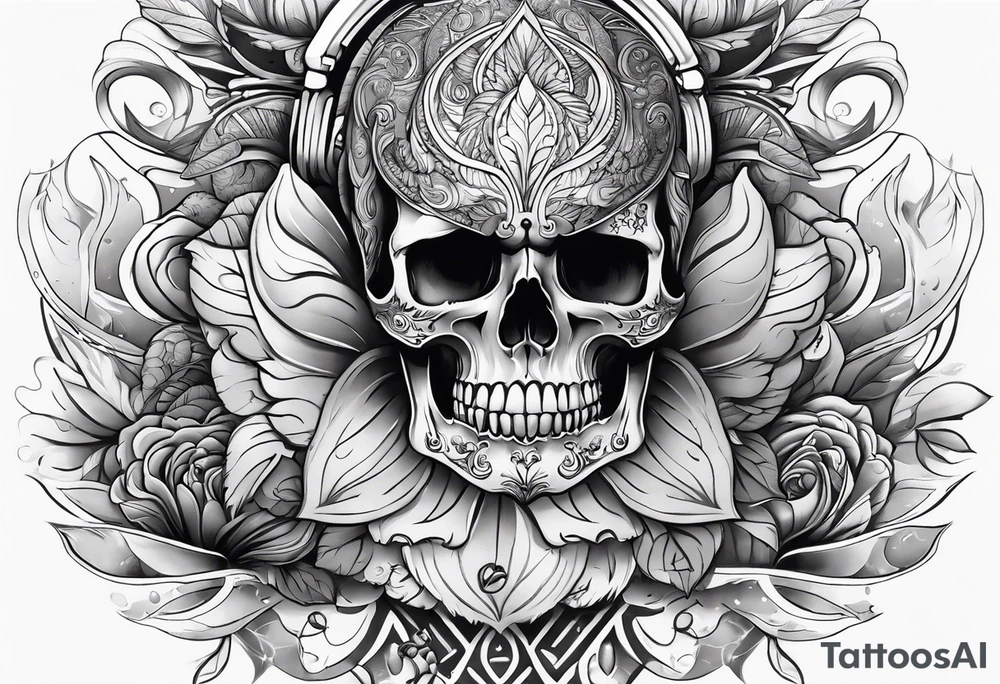 skull tattoo for legs tattoo idea