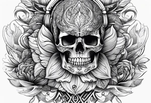 skull tattoo for legs tattoo idea