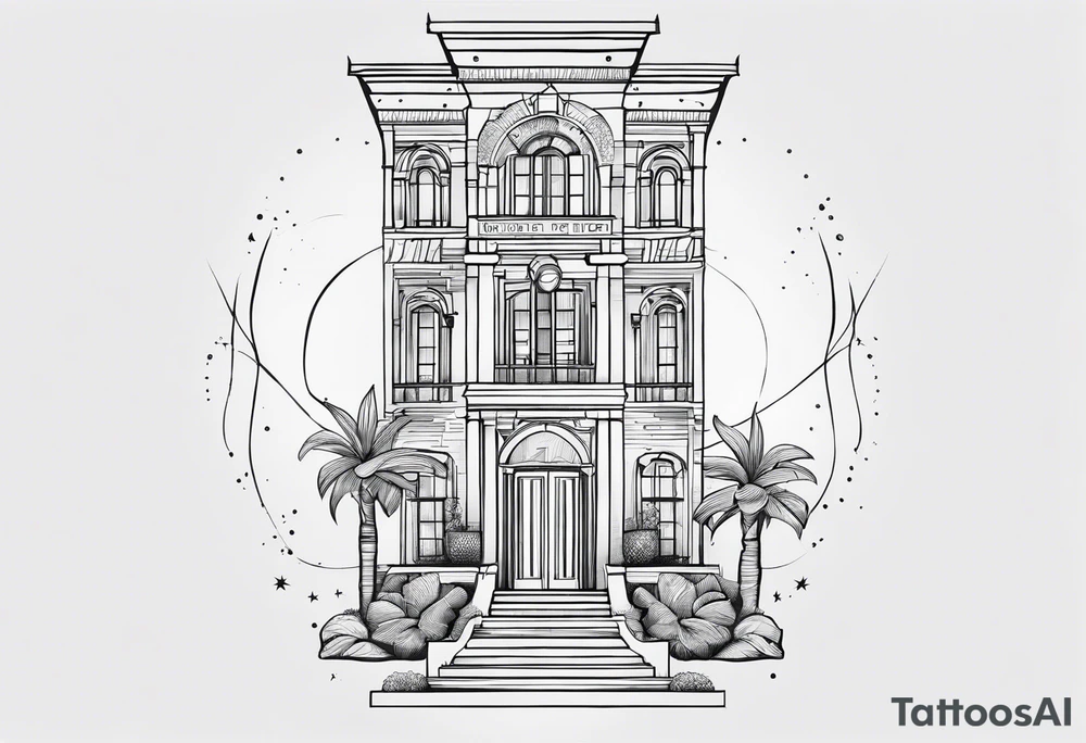 city of los angeles simple line work tattoo idea