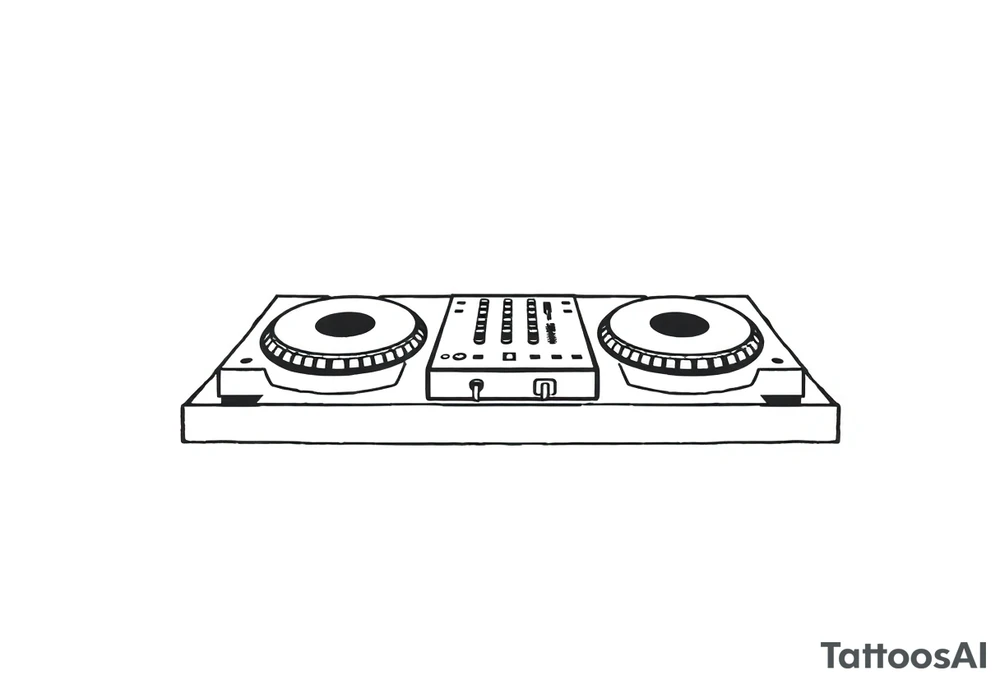 DJ decks tattoo idea