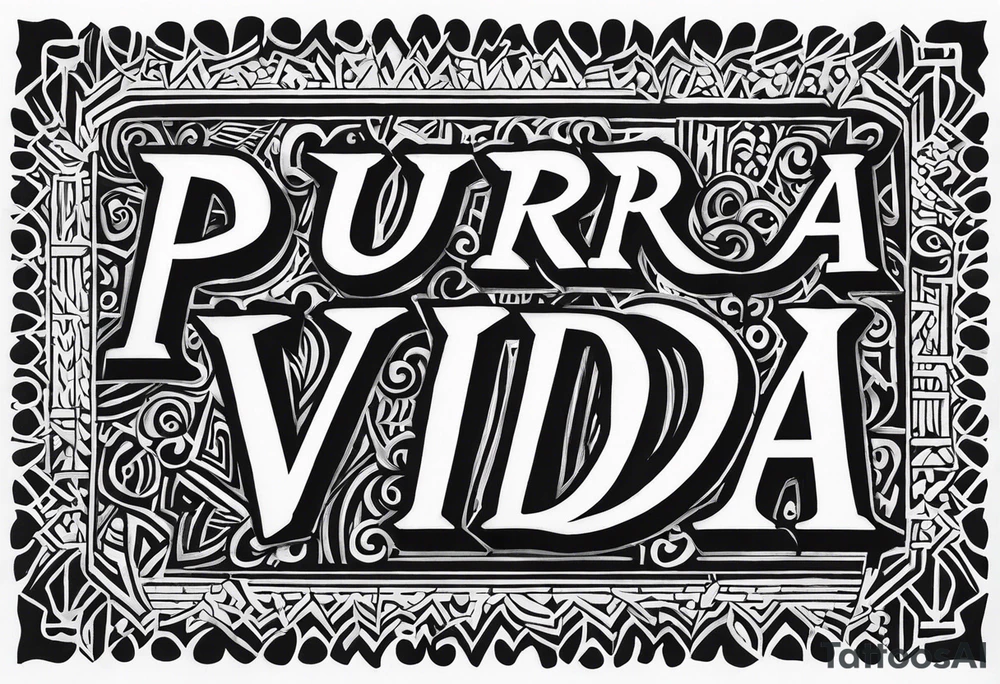 “Pura vida” just as a word tattoo idea