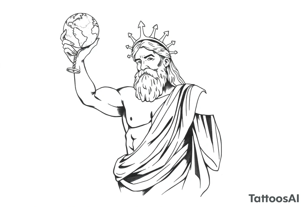 Greek god atlas, holding up the world tattoo idea