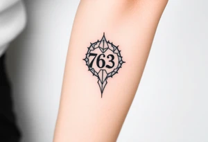 76 2323 written out tattoo idea