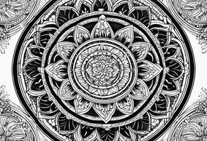 Circular mandala tattoo idea
