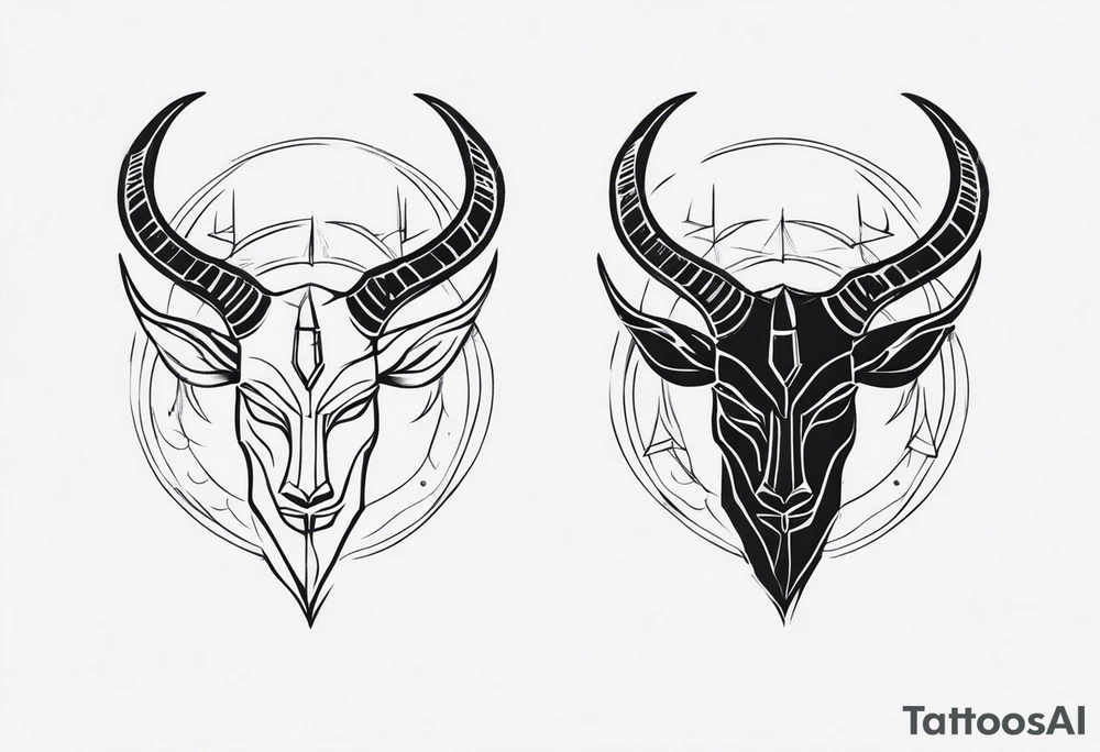 Anonymous with horns tattoo idea