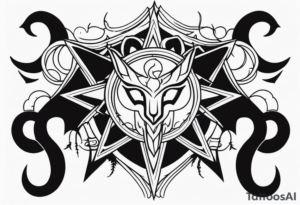 Satanic tattoo idea