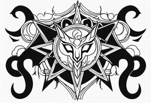 Satanic tattoo idea