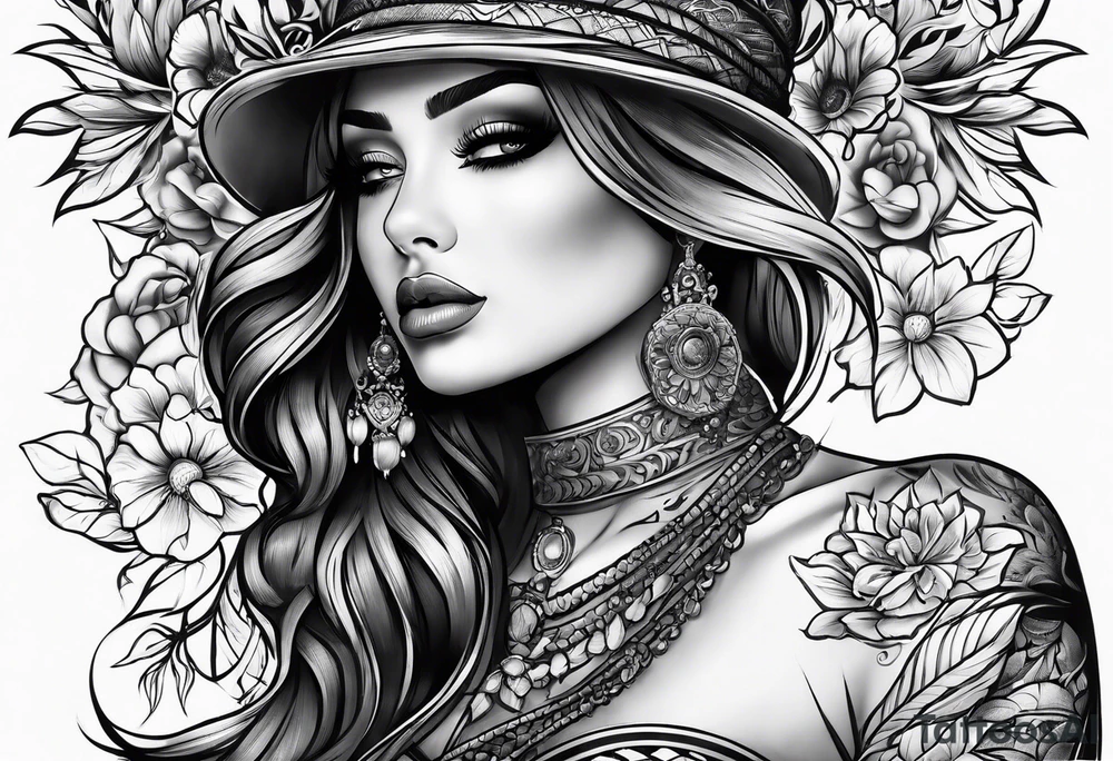 full sleeve canvas tattoo idea