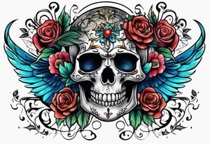 Beautiful death tattoo idea