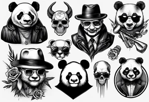 gangster panda tattoo idea