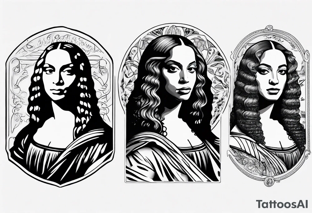 Beyoncé 
As Mona Lisa tattoo idea