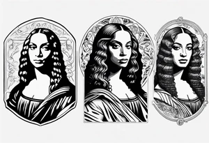 Beyoncé 
As Mona Lisa tattoo idea
