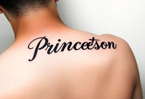 name tattoo princeton horizontal behind ear tattoo idea