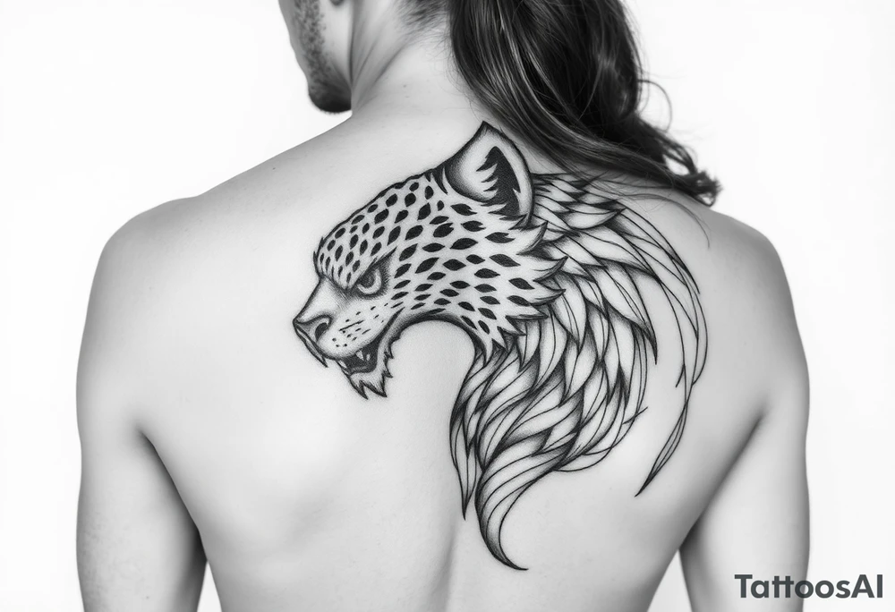 Freya nordycka bogini piękny tatuaż skrzydła klatka piersiowa pomysł tattoo idea