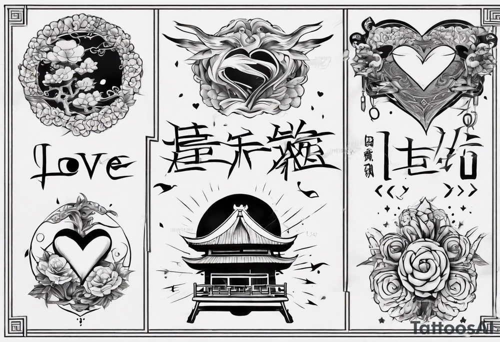 love bed tattoo idea