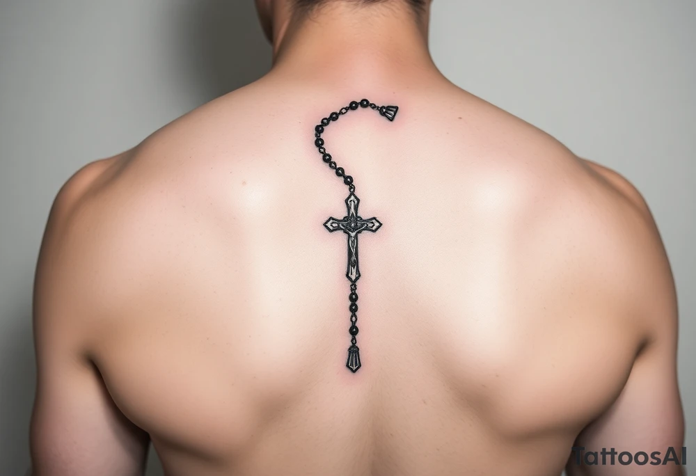 rosary tattoo on my forearm tattoo idea