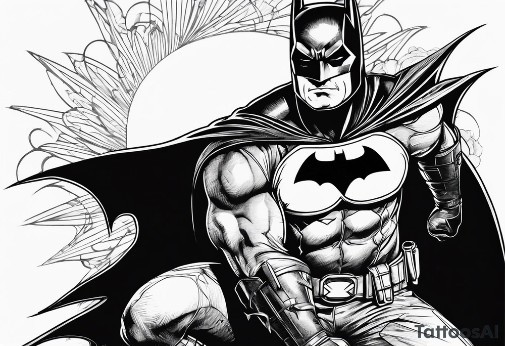 A Batman themed tattoo tattoo idea