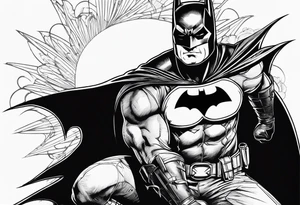 A Batman themed tattoo tattoo idea