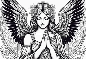 praying angel tattoo idea