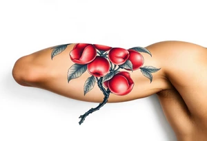 Pepper plant peach tree tattoo idea