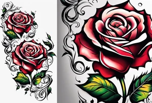 Sexy rose tattoo idea