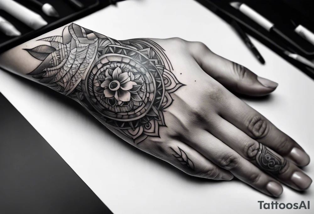 Babys hand tattoo idea
