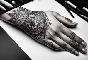 Babys hand tattoo idea