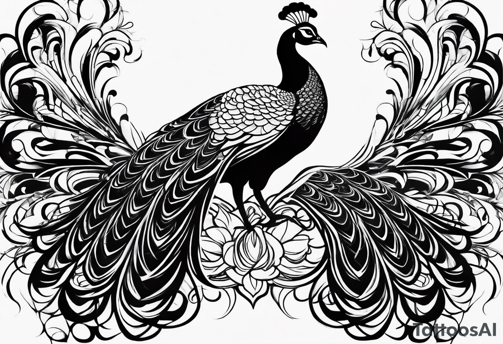 dark peacock tattoo
more majecstic tattoo idea