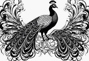 dark peacock tattoo
more majecstic tattoo idea