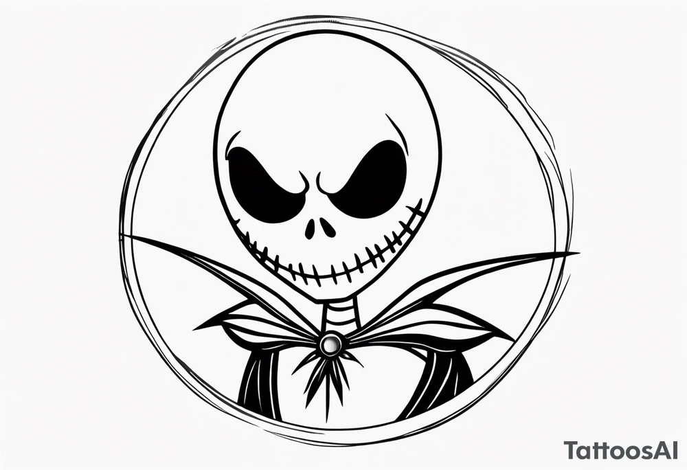 Jack Skellington with 07/06/2023 tattoo idea